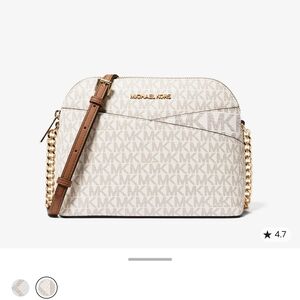 Michael Kors Beige and Brown Crossbody Bag